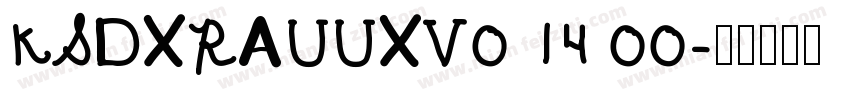KSDXRAUUXV0 14 00字体转换